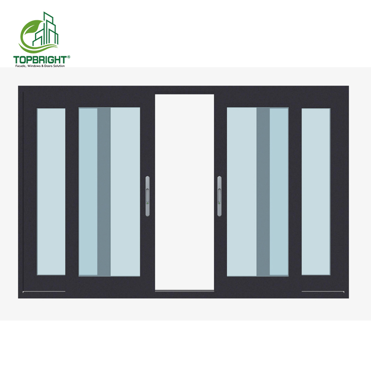 Último sistema de rieles de ventanas deslizantes de aluminio de diseño simple y suave para casas, ventanas de aluminio energéticamente eficientes