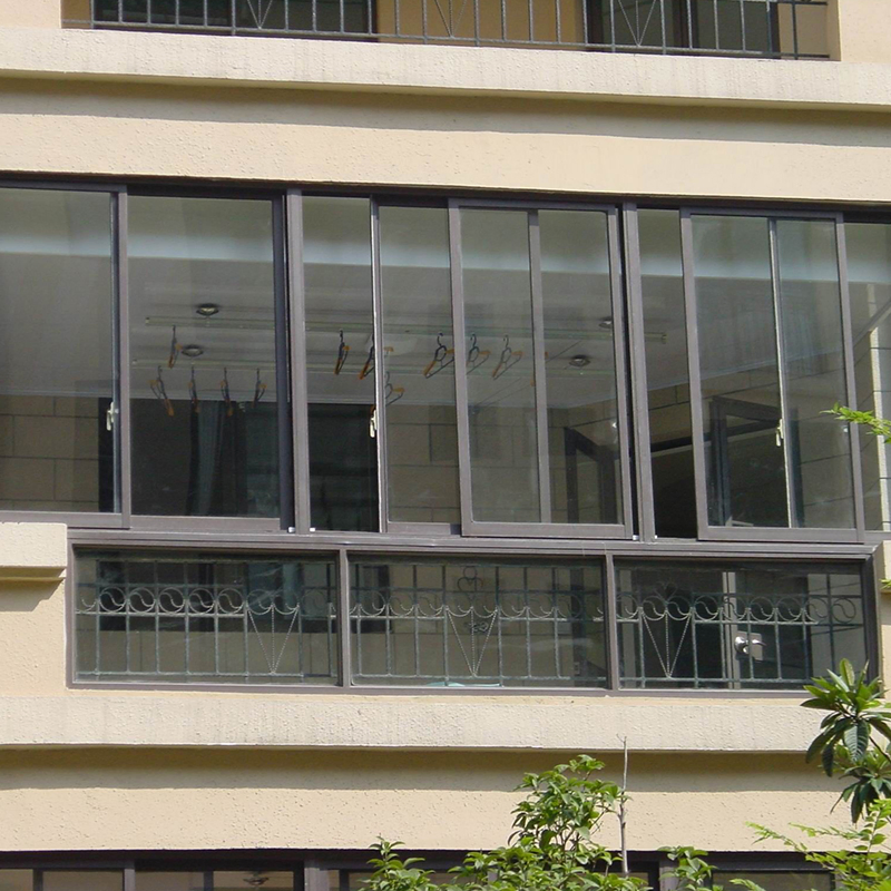 Casa de Diseño Gratuito Personalización Ventana de Aluminio de Doble Cristal Ventanas Deslizantes Horizontales
