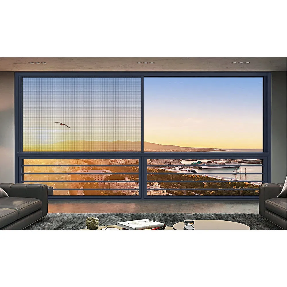 Puertas y ventanas deslizantes de aleación de aluminio resistente a la frecuencia y a la vibración personalizadas para villas