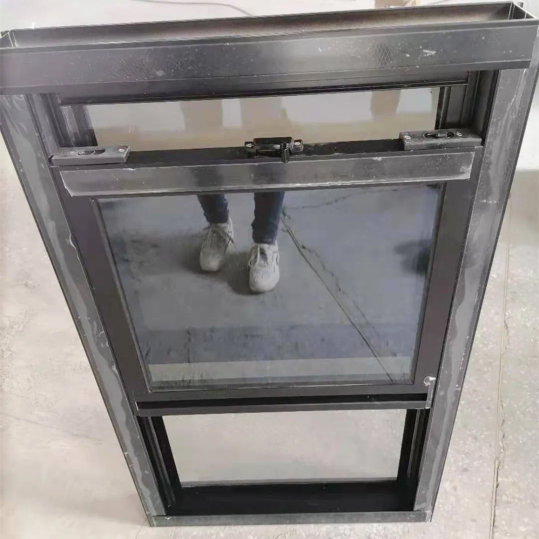 Ventana deslizante vertical de aluminio a un precio razonable, ventanas de doble hoja deslizante hacia arriba y hacia abajo