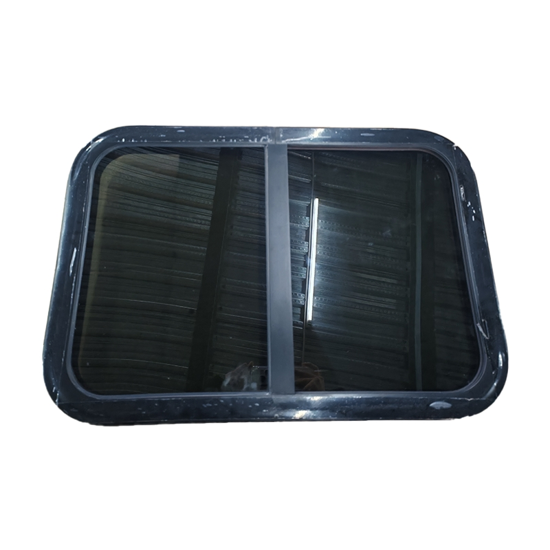 Ventana deslizante horizontal de esquina redondeada de marco de aluminio al por mayor para caravana de RV
