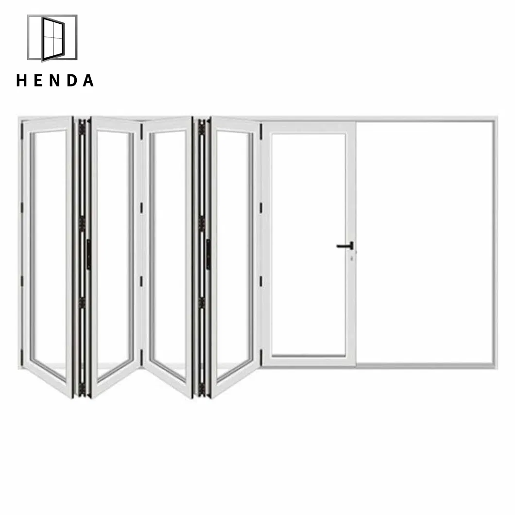 Mejor Calidad Ventana de Aluminio Plegable Ventana Corredera de Balcón Pantalla Vertical Puerta de Cristal Ventana Plegable