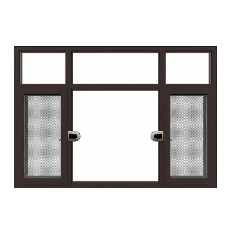 Ventana deslizante de aluminio de triple riel resistente a huracanes con doble acristalamiento