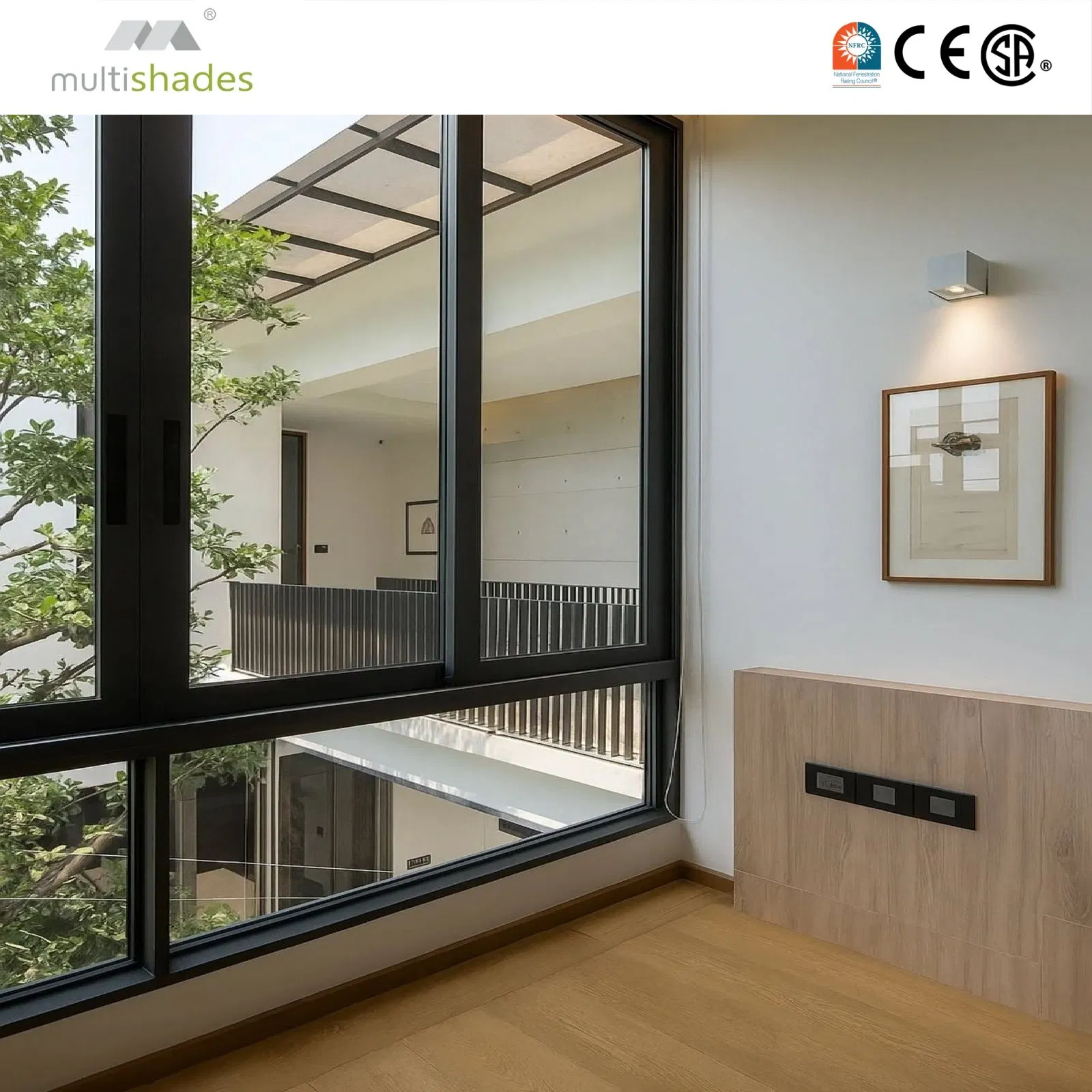 Ventana de aluminio de marco estrecho con diseño minimalista de ventana deslizante, impermeable, para uso residencial y comercial