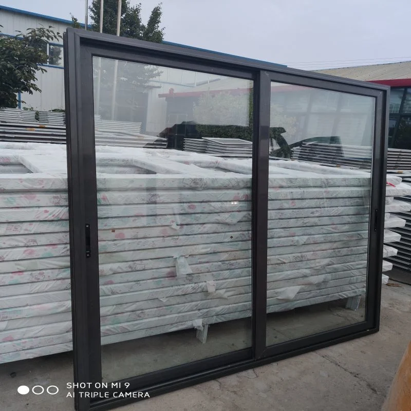 As2047 Ventanas corredizas de aluminio australiano con vidrio doble templado y pantalla de fibra de vidrio inoxidable