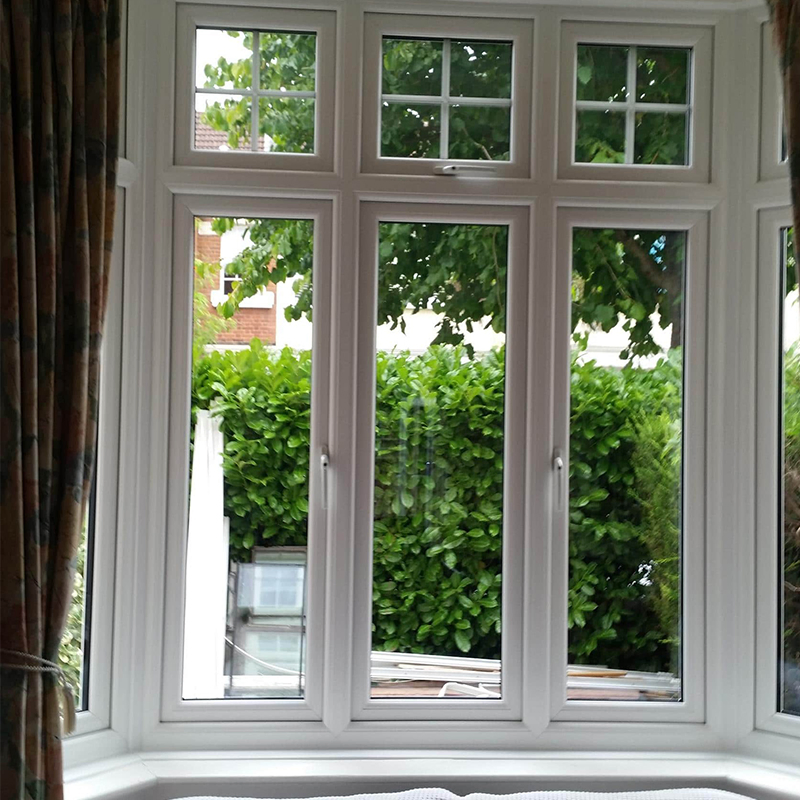 Ventana deslizante grande de vidrio Lite de cocina de WPC UPVC blanca 3