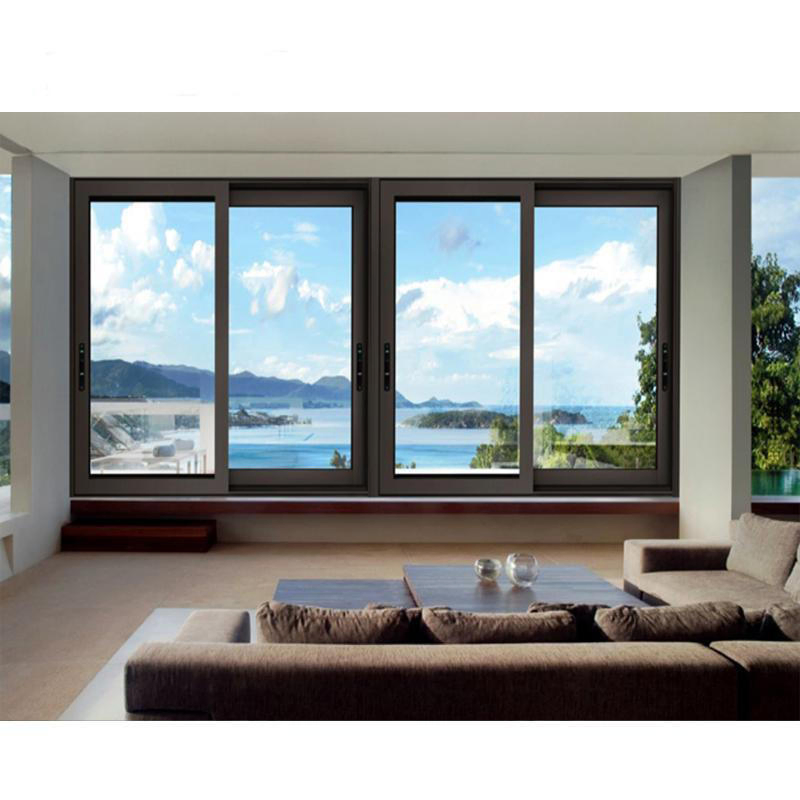 Ventana deslizante de aluminio doble acristalamiento resistente al impacto de huracanes personalizada