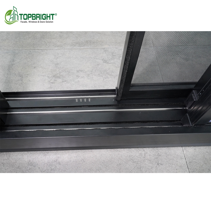 Ventanas deslizantes de aluminio con ruptura térmica y vidrio espejo de privacidad Topbright para el hogar
