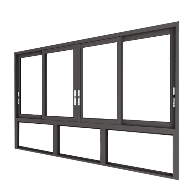 Ventanas deslizantes de aluminio de alto rendimiento y gran vista con vidrio transparente de alta demanda