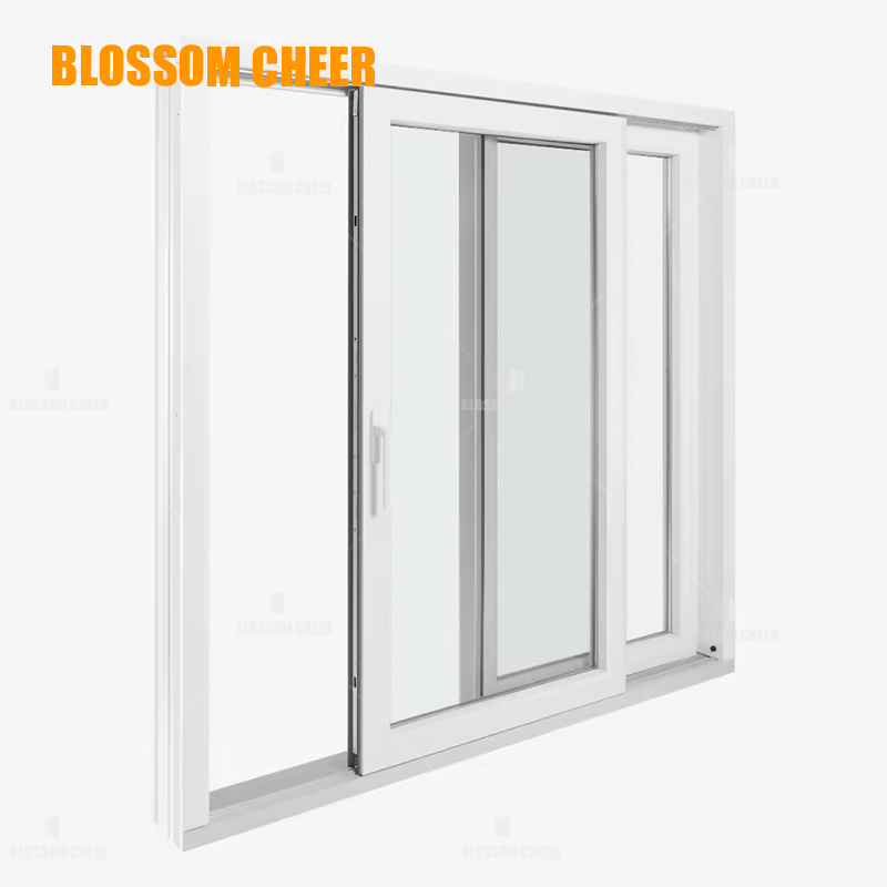 Ventana de vidrio de impacto, ventana deslizante horizontal resistente de UPVC