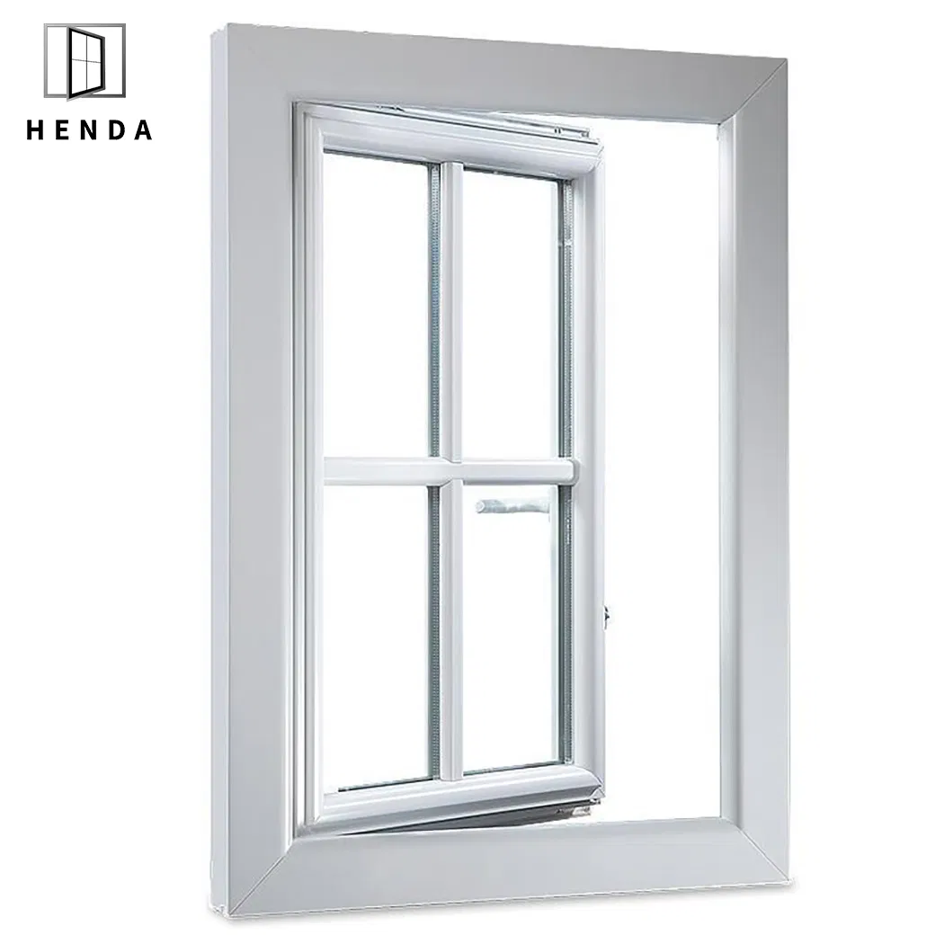 Precio de fábrica diseño simple aluminio UPVC PVC vinilo resistente a huracanes con doble acristalamiento, oscilante, abatible, deslizante, de casement y toldo ventana UPVC