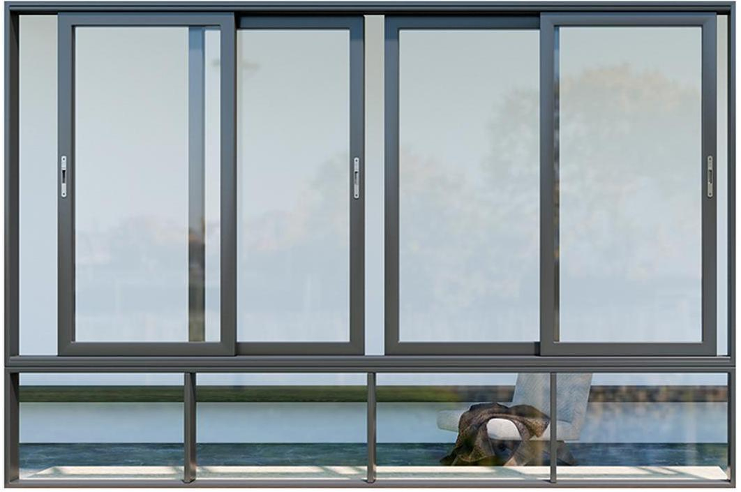 Edificio residencial panorámico con ventanas de aluminio avanzadas de doble deslizamiento de piso a techo con aislamiento
