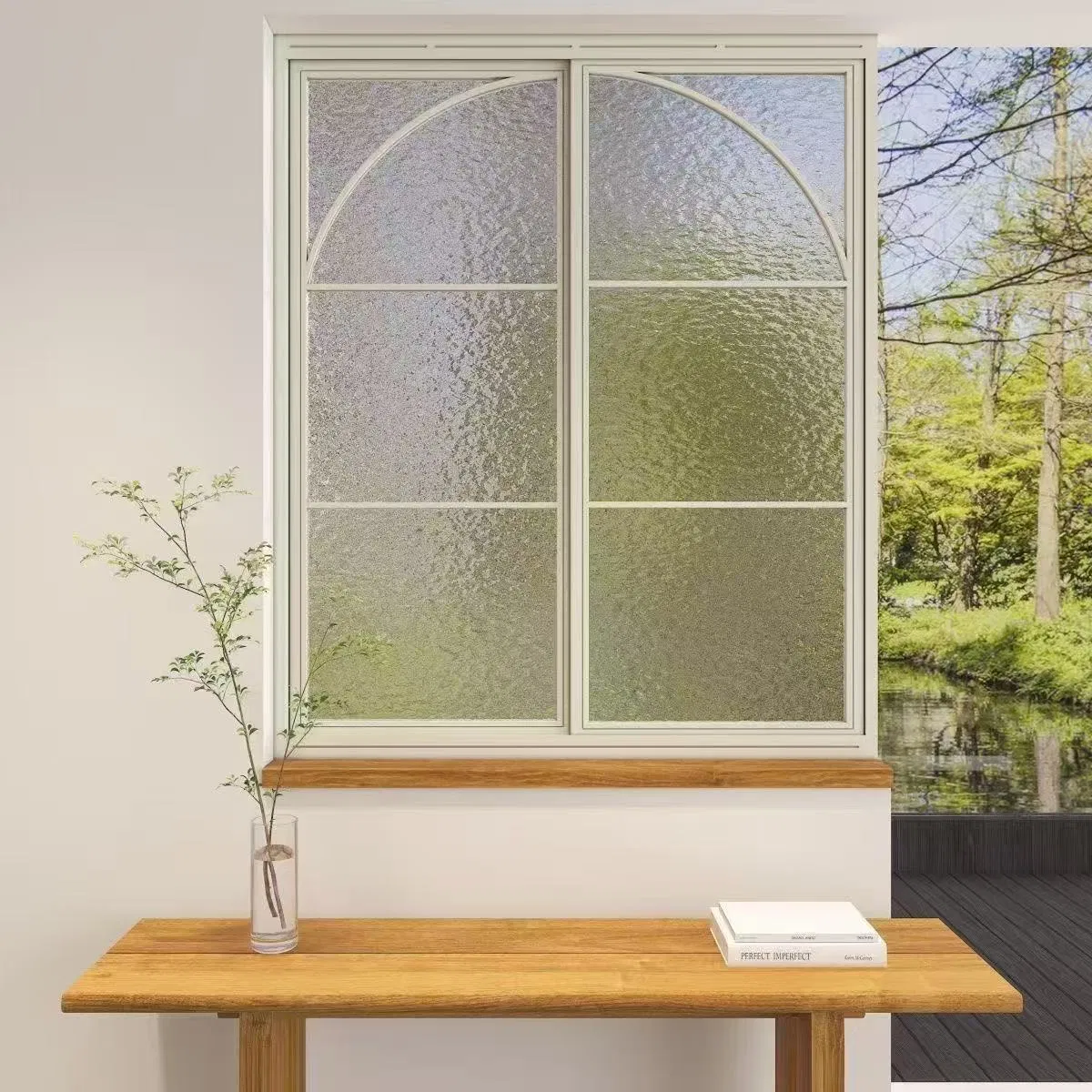 Ventana deslizante de oficina de aluminio con marco delgado de estilo retro y sellador de silicona