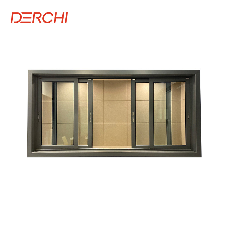 Diseño Moderno Personalizado Alta Seguridad Red Antirrobo Ventana Balcón Ventana Deslizante de Aluminio 3 Carril