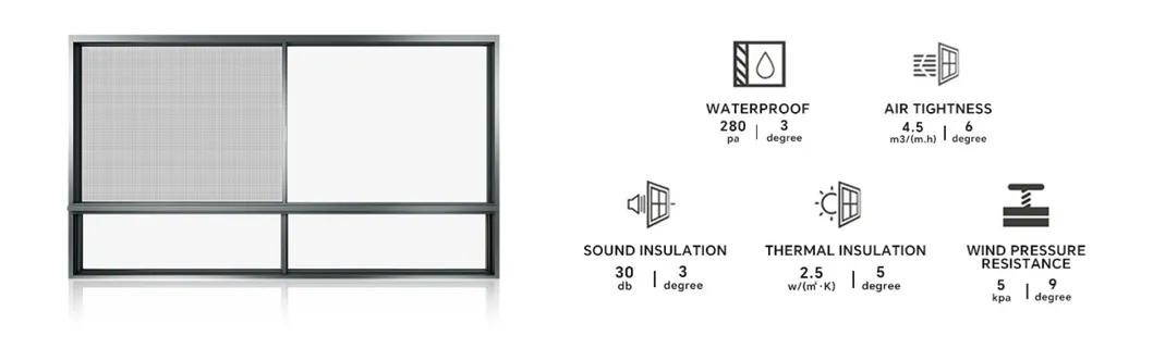 Ventana deslizante de aluminio