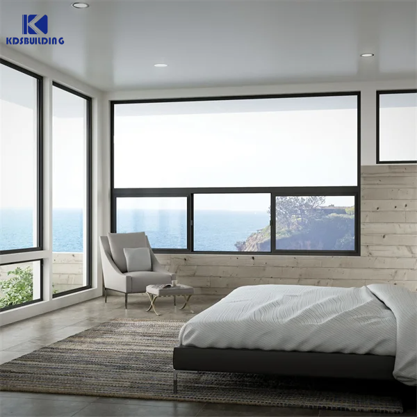 Ventanas deslizantes de aluminio antirrobo para edificios de moda, ventanas de vidrio de aluminio, ventanas deslizantes residenciales