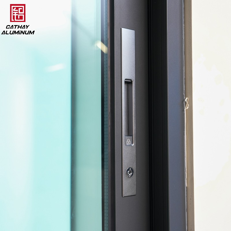 Marco de ventana deslizante de aluminio personalizado con ruptura térmica de alto rendimiento y presión lateral