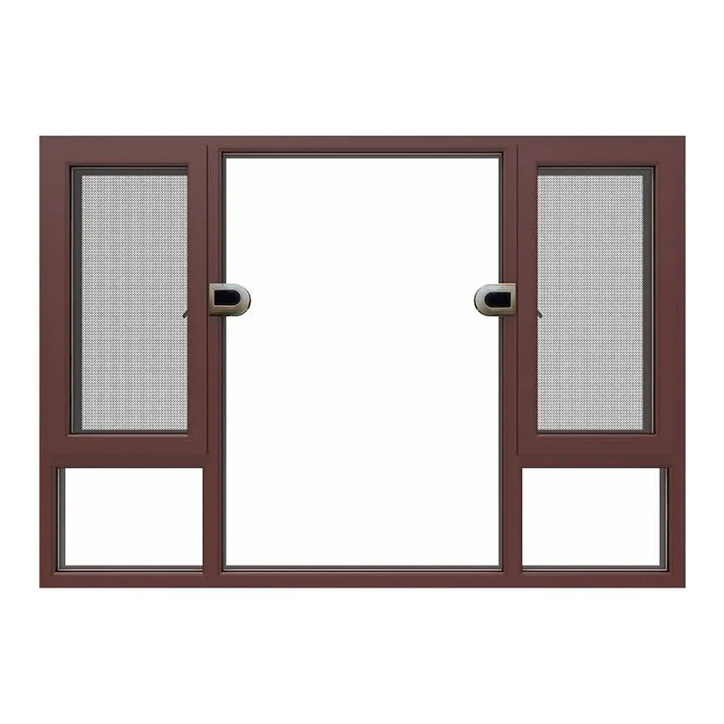 Ventana deslizante de aluminio de triple riel resistente a huracanes con doble acristalamiento