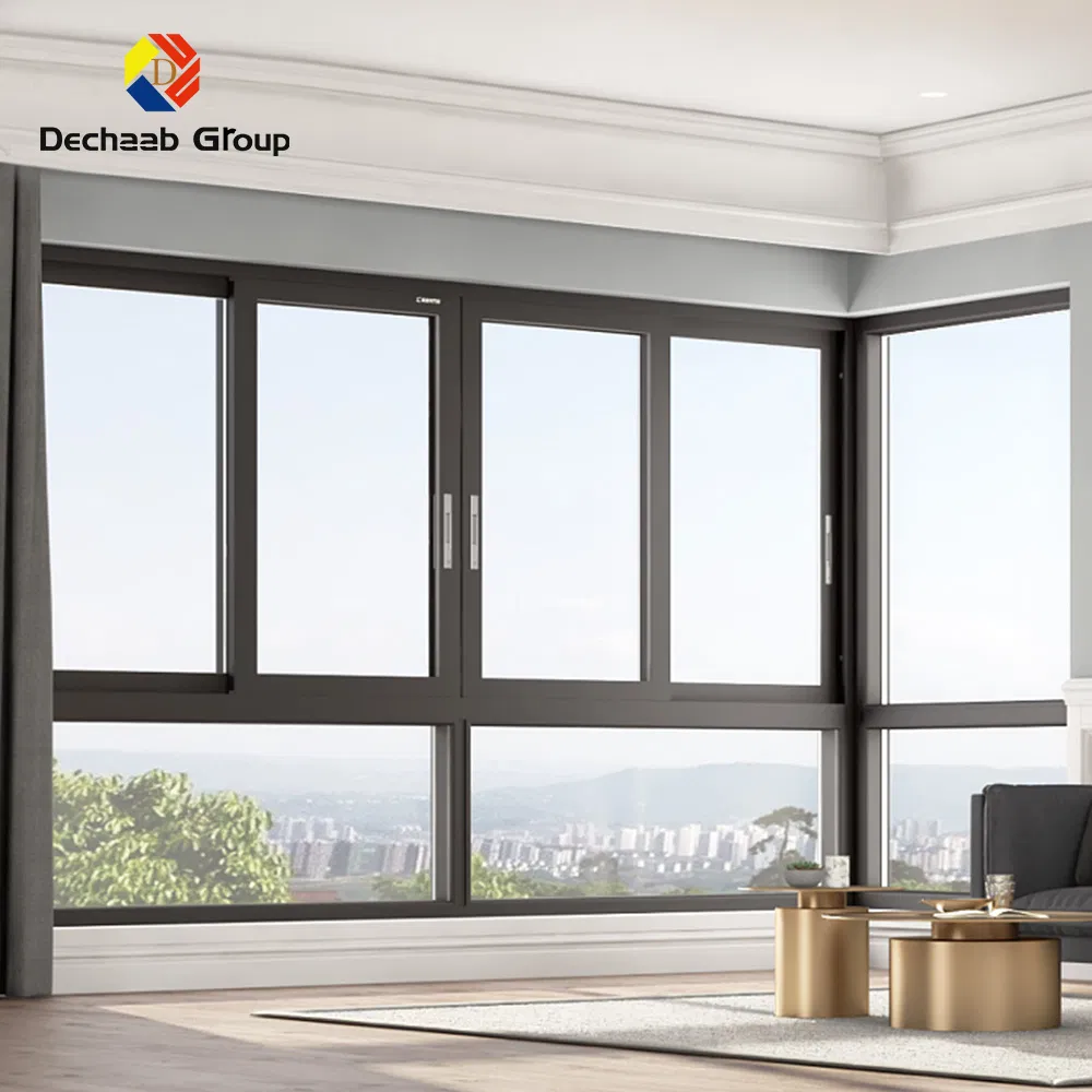 Aislamiento térmico persiana de aluminio con lamas doble cristal mosquitera ventana americana con ruptura térmica ventanas deslizantes