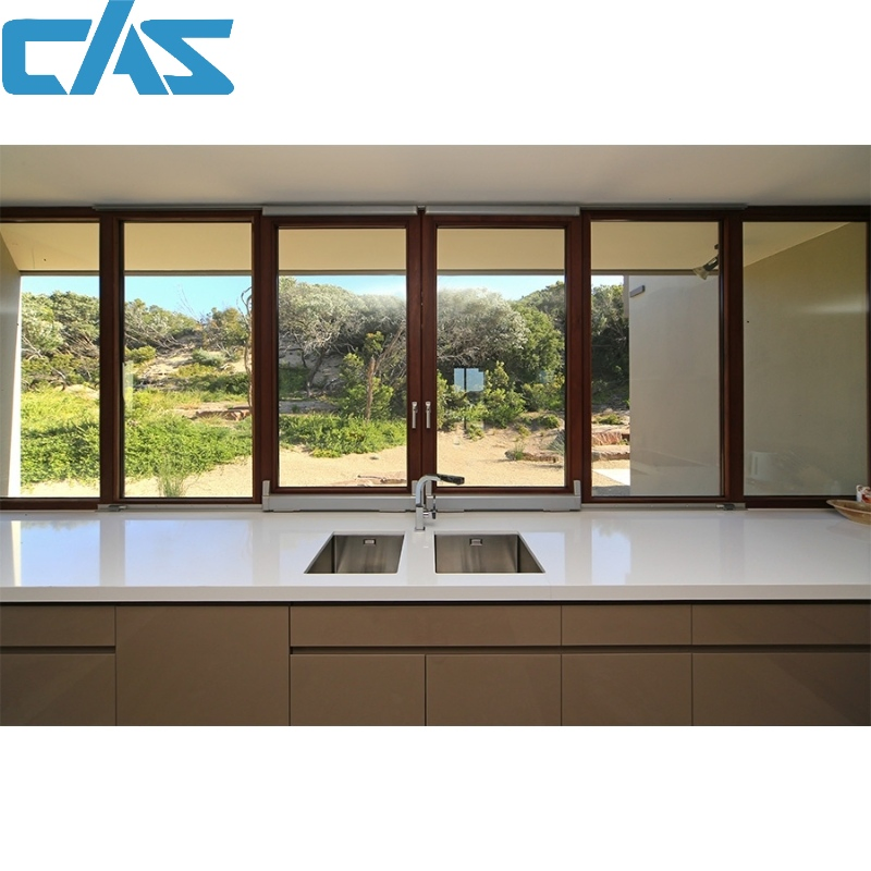 Ventana deslizante de doble cristal moderna para balcones energéticamente eficientes