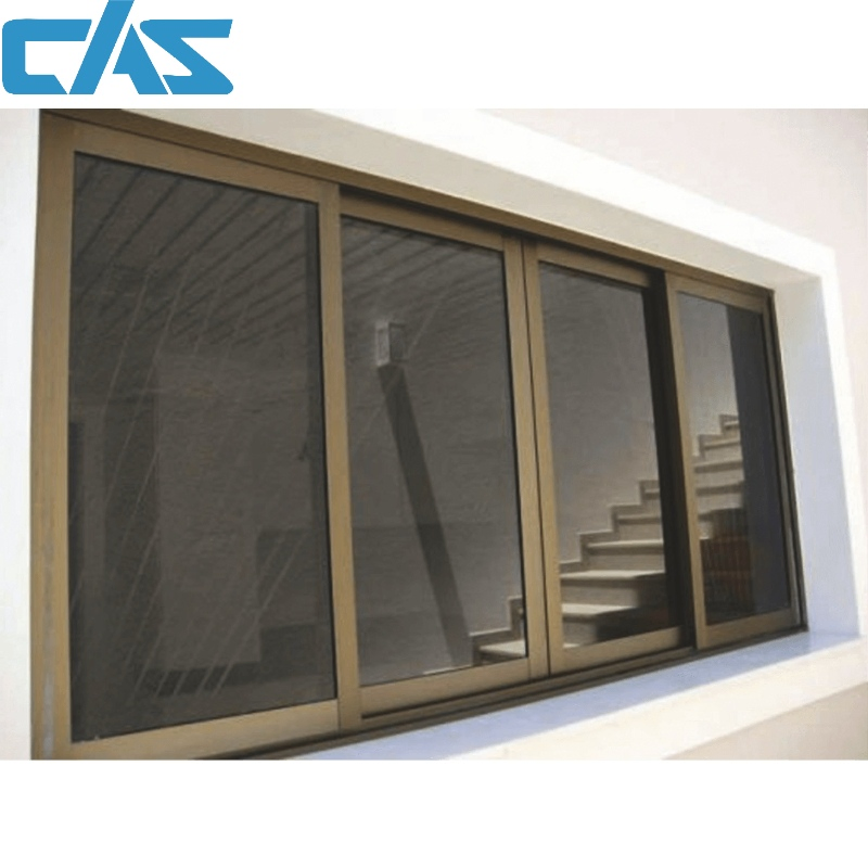 Ventana deslizante de doble cristal moderna para balcones energéticamente eficientes