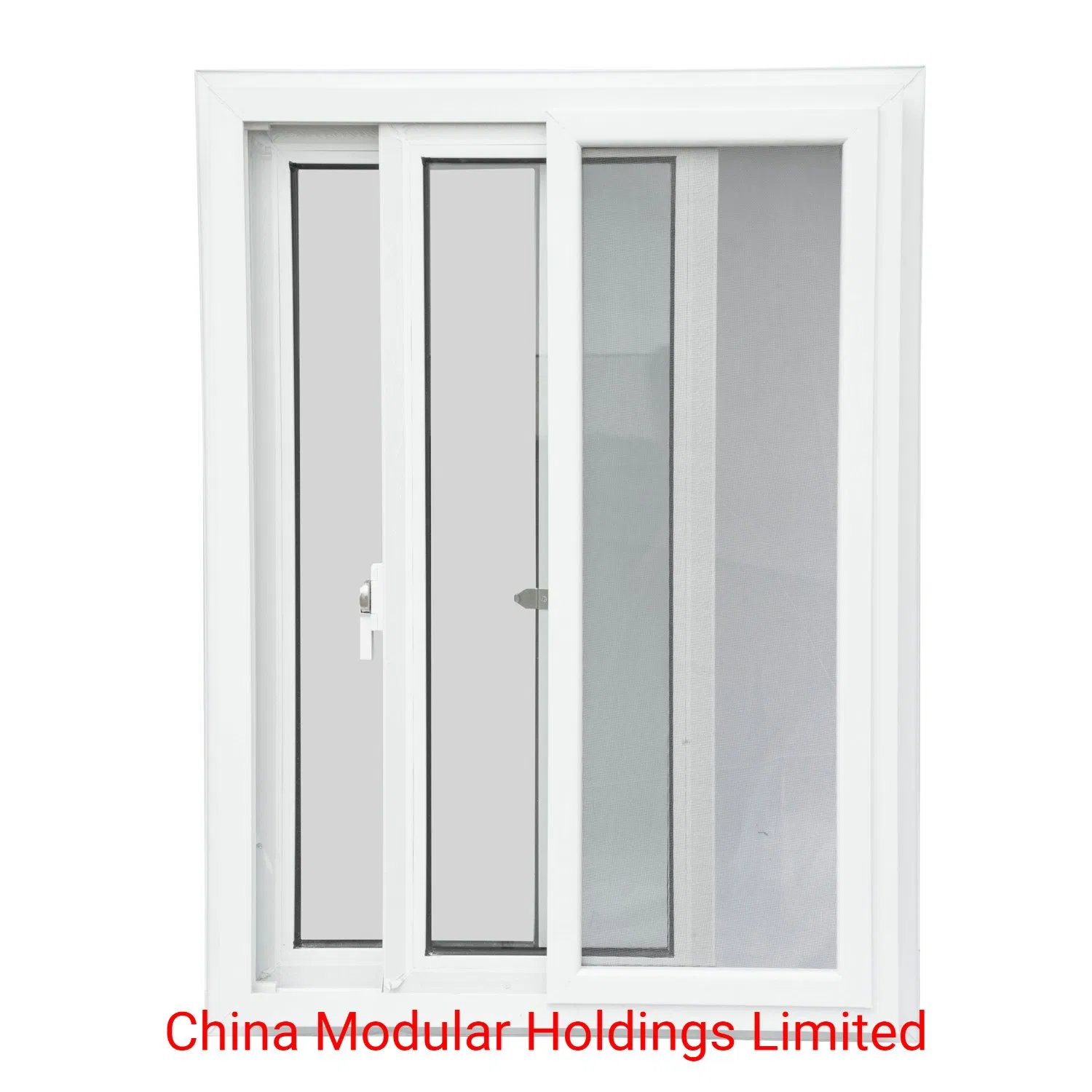 Ventana deslizante de PVC con mosquitera para casa transportable (CHAM-PVC9211SW)