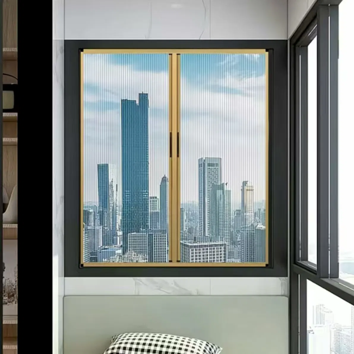 El fabricante produce pantallas de ventana retráctiles de metal ultra delgadas, de marco estrecho y a prueba de mosquitos de alta calidad a un precio asequible