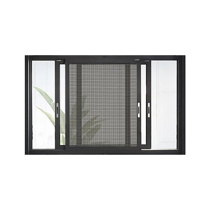 Precio de fábrica ventana corredera de doble acristalamiento resistente a huracanes de aluminio
