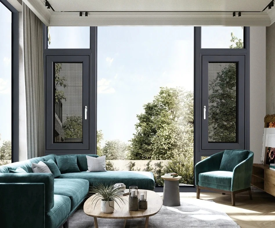 Ventana deslizante de aleación de aluminio horizontal de estilo moderno para la sala de sol y. Claraboya