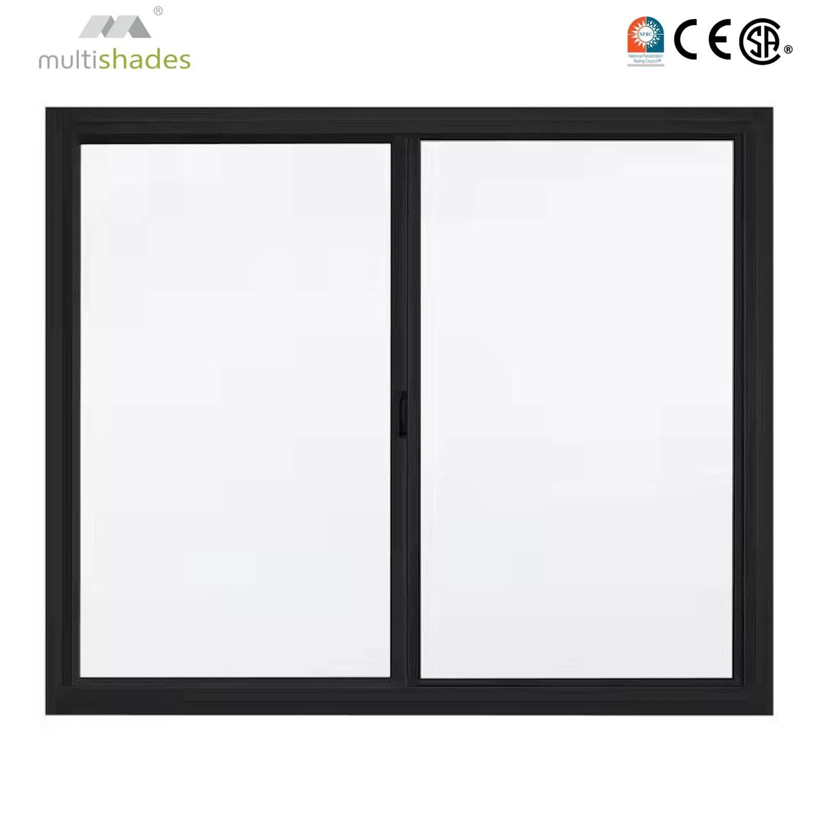 Ventana deslizante de aluminio duradera Multisades con deslizamiento elegante y protección contra el viento, ventana deslizante de metal con característica de seguridad mejorada y hardware de marca superior