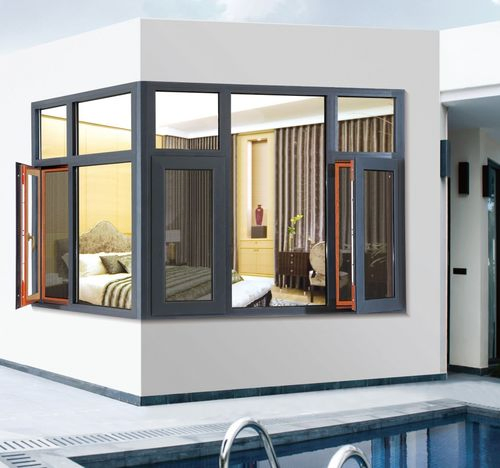 Ventana de cristal deslizante de casement horizontal y vertical de aleación de aluminio