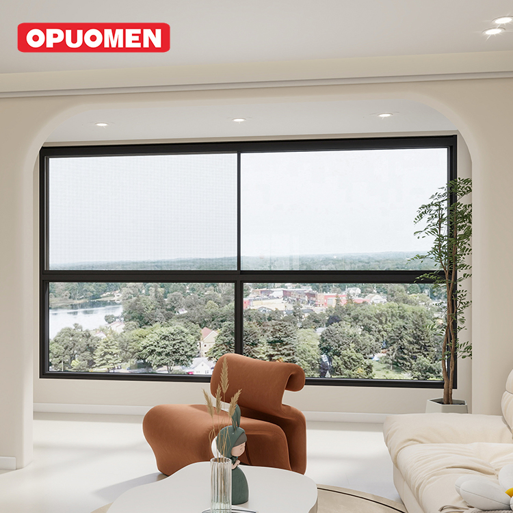 Ventana deslizante de cocina de seis paneles con marco delgado, ventanas de impacto, ventanas deslizantes