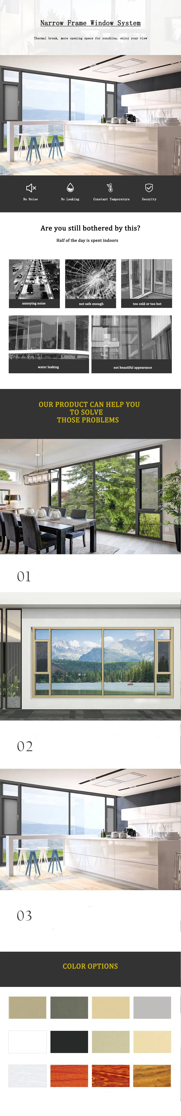 Australia As2047 Ventana de aluminio con toldo