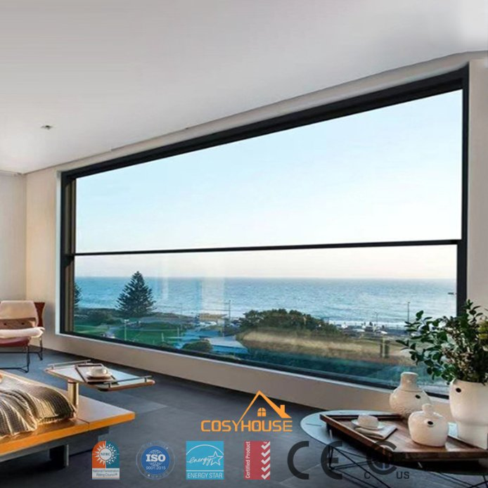 Ventana deslizante de aluminio eficiente en energía con doble acristalamiento Nfrc As2047 certificada