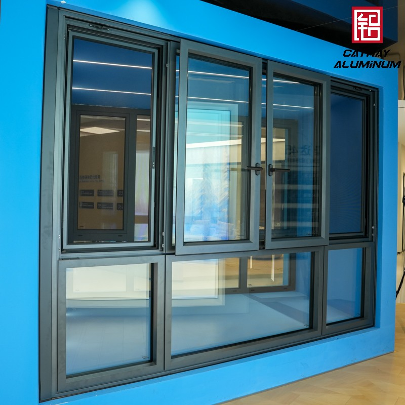 Ventana de casement deslizante de aleación de aluminio de diseño moderno personalizado