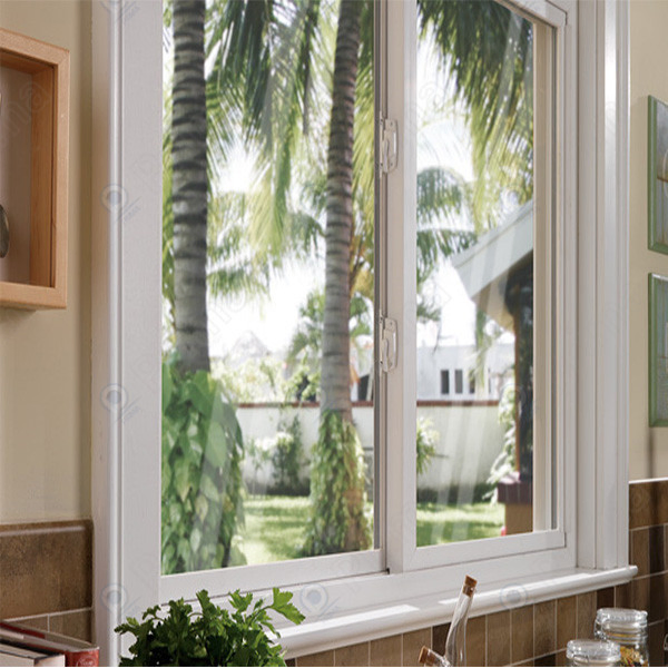 Ventana de vidrio templado doble acristalamiento aislada grande de aluminio deslizante recubierta de polvo
