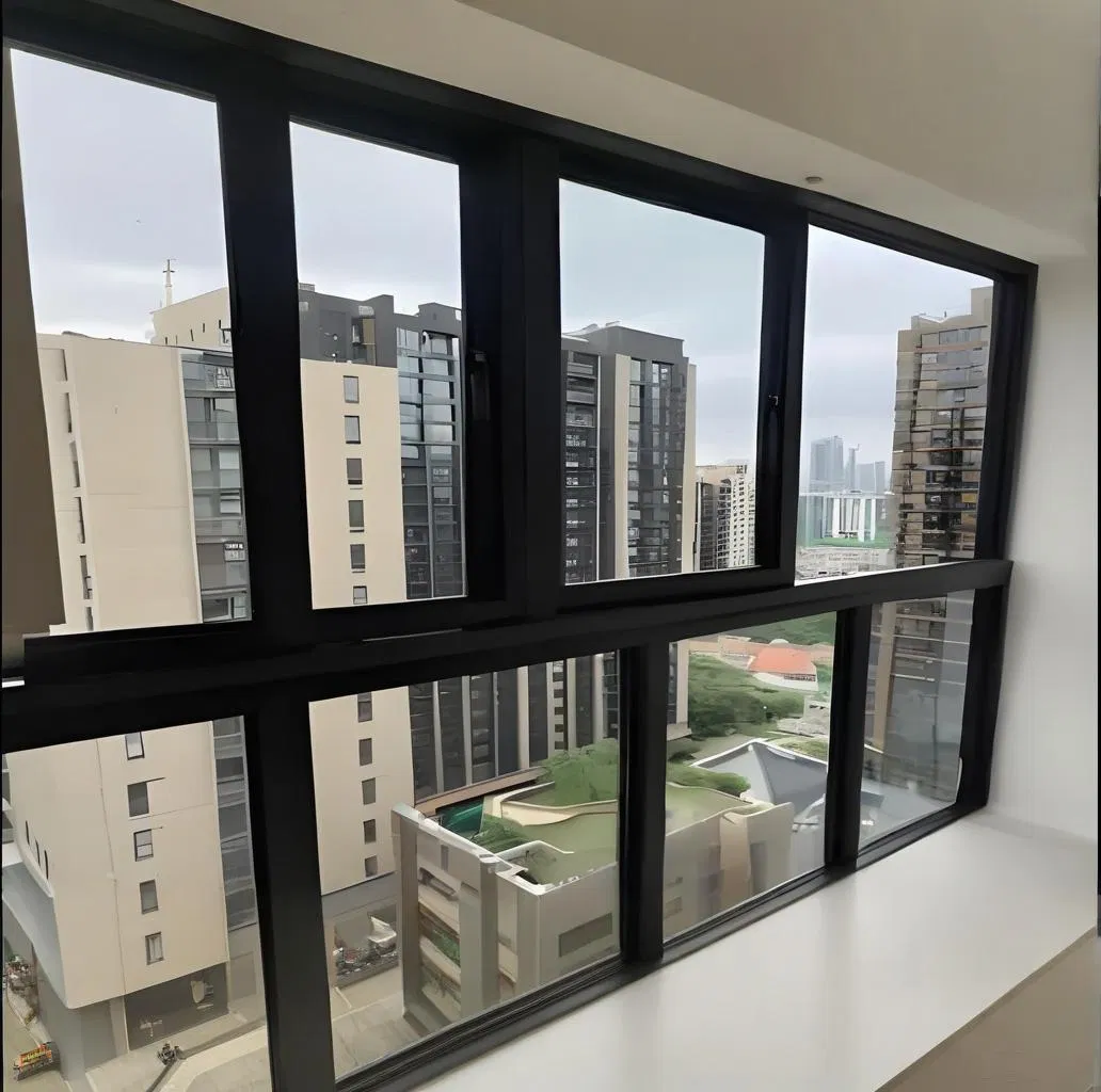 Elegante ventana deslizante de aluminio - ventana de rotura térmica de Marca personalizada