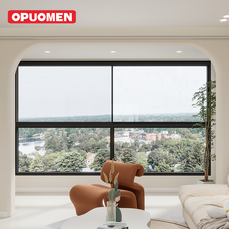 Ventana deslizante de cocina de seis paneles con marco delgado, ventanas de impacto, ventanas deslizantes