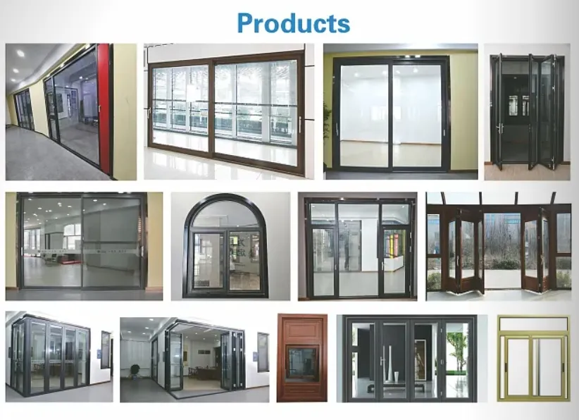 Ventanas deslizantes francesas de aluminio de marco delgado de estilo retro al por mayor