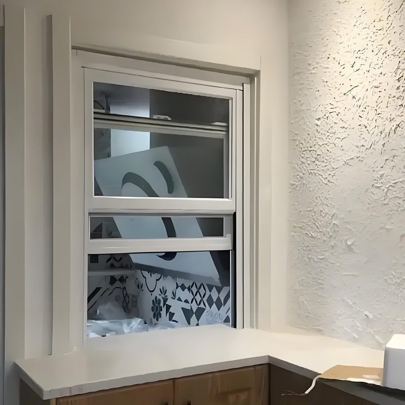 Ventana deslizante vertical de aluminio comercial con opción de iluminación LED integrada y larga vida útil