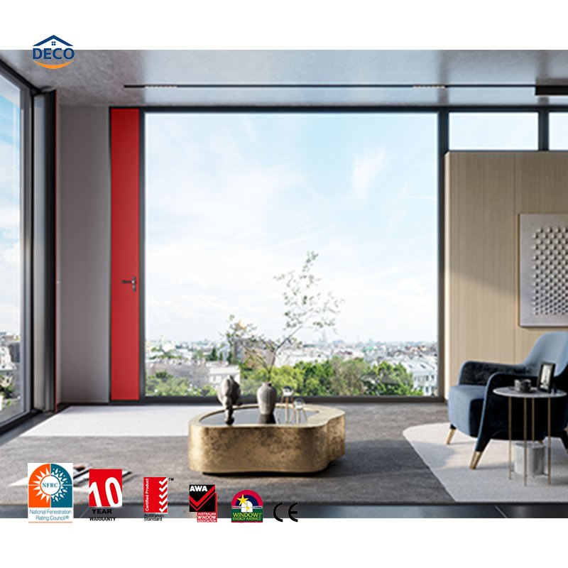 Venta Caliente Ventana de Casement de Aluminio de Marco Delgado Doble Acristalamiento Vidrio Low-E para Villa Ventana de Sash Deslizante