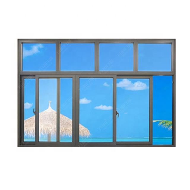 Ventanas deslizantes automáticas de doble cristal de aluminio Wanjia