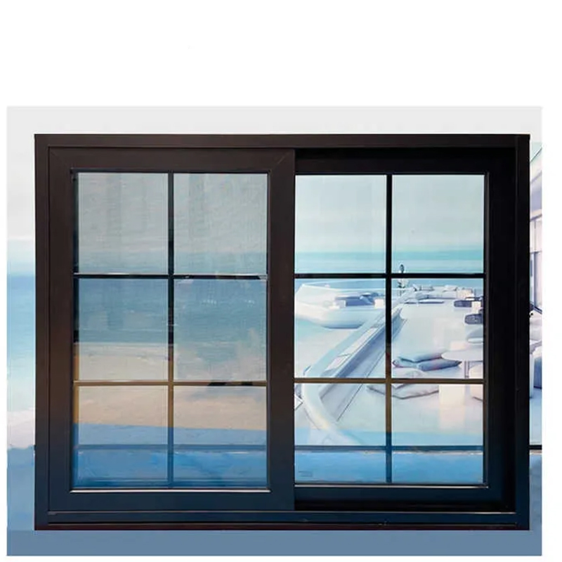 Ventana deslizante de marco de casement de vinilo de aluminio de triple panel de PVC UPVC para ahorro de energía y seguridad