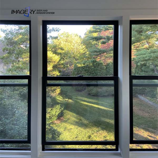 Ventana de vidrio deslizante vertical de aluminio de un solo panel duradera para el hogar