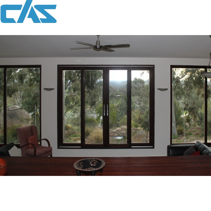 Ventana deslizante de doble cristal moderna para balcones energéticamente eficientes