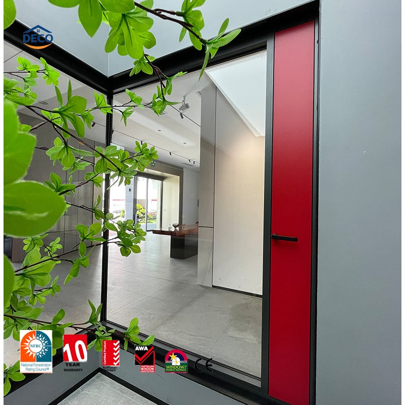 Venta Caliente Ventana de Casement de Aluminio de Marco Delgado Doble Acristalamiento Vidrio Low-E para Villa Ventana de Sash Deslizante