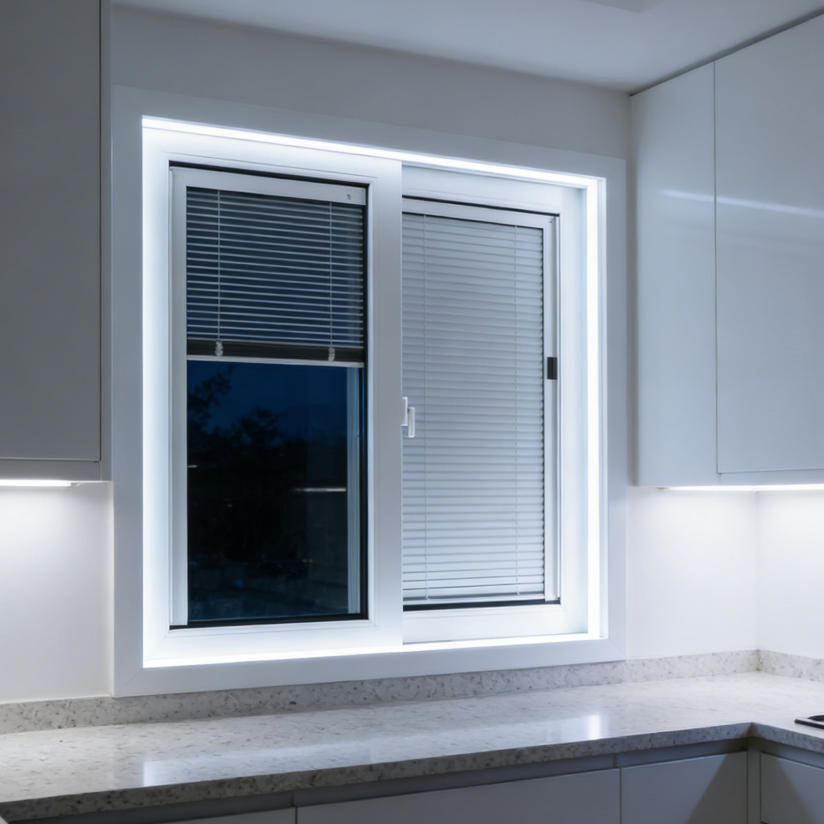 Eficiente en energía para proyectos de construcción ecológica Ventana deslizante de UPVC ecológica: