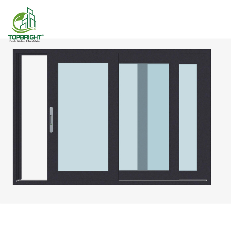 Último sistema de rieles de ventanas deslizantes de aluminio de diseño simple y suave para casas, ventanas de aluminio energéticamente eficientes