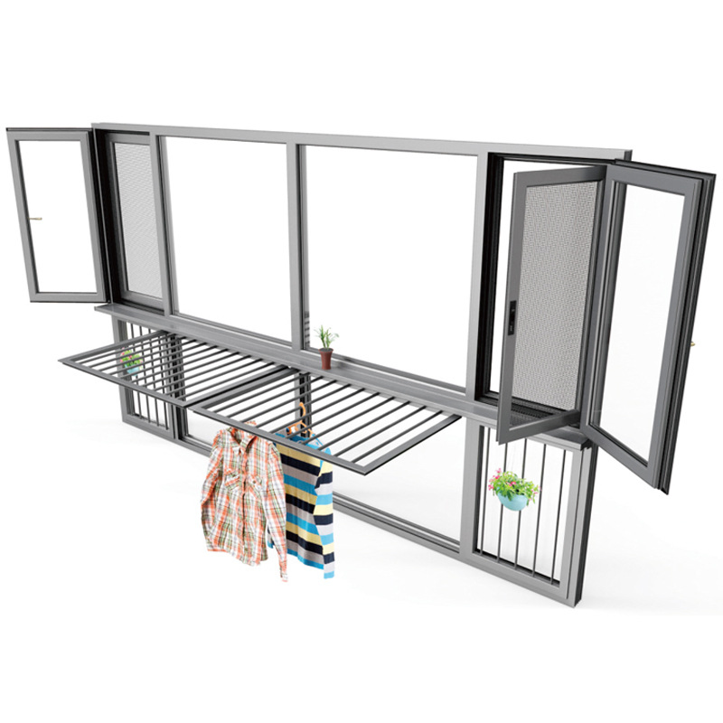 Ventanas de casement de aluminio con aislamiento acústico de ruptura térmica hechas a medida, ventanas deslizantes, puertas deslizantes, puertas plegables