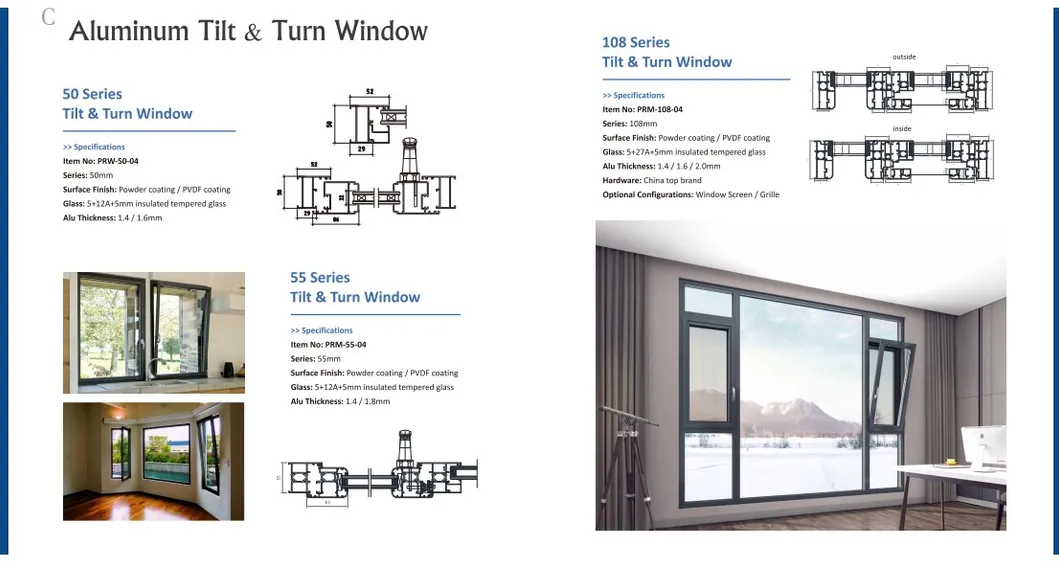 Ventana deslizante de aluminio insonorizada personalizada para interiores comerciales con doble cristal